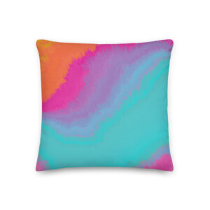 80s Pop Rainbow Premium Pillow