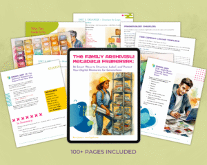 The Family Archivist’s Framework: 36 strategies, templates, field-mapping tables, and checklists