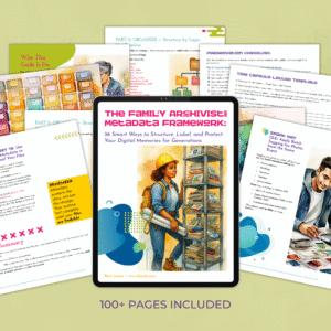 The Family Archivist’s Framework: 36 strategies, templates, field-mapping tables, and checklists